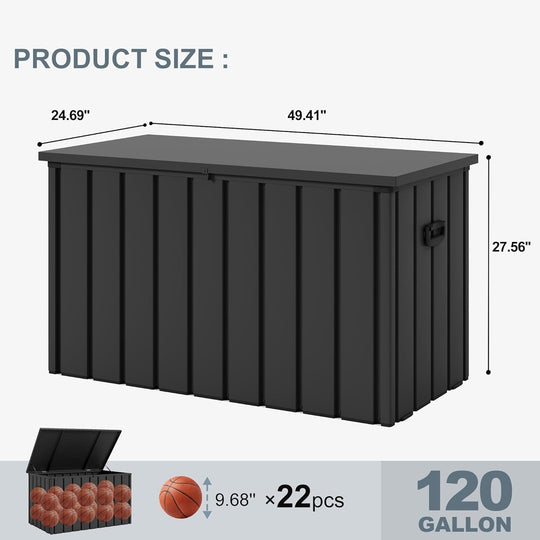 Outdoor Deck Box Waterproof Lockable Storage Box Container with Lid