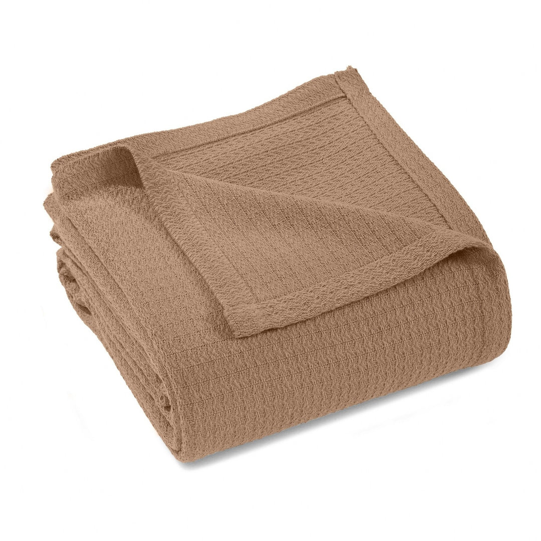 Waffle Weave Honeycomb Knit Soft Cotton Blanket