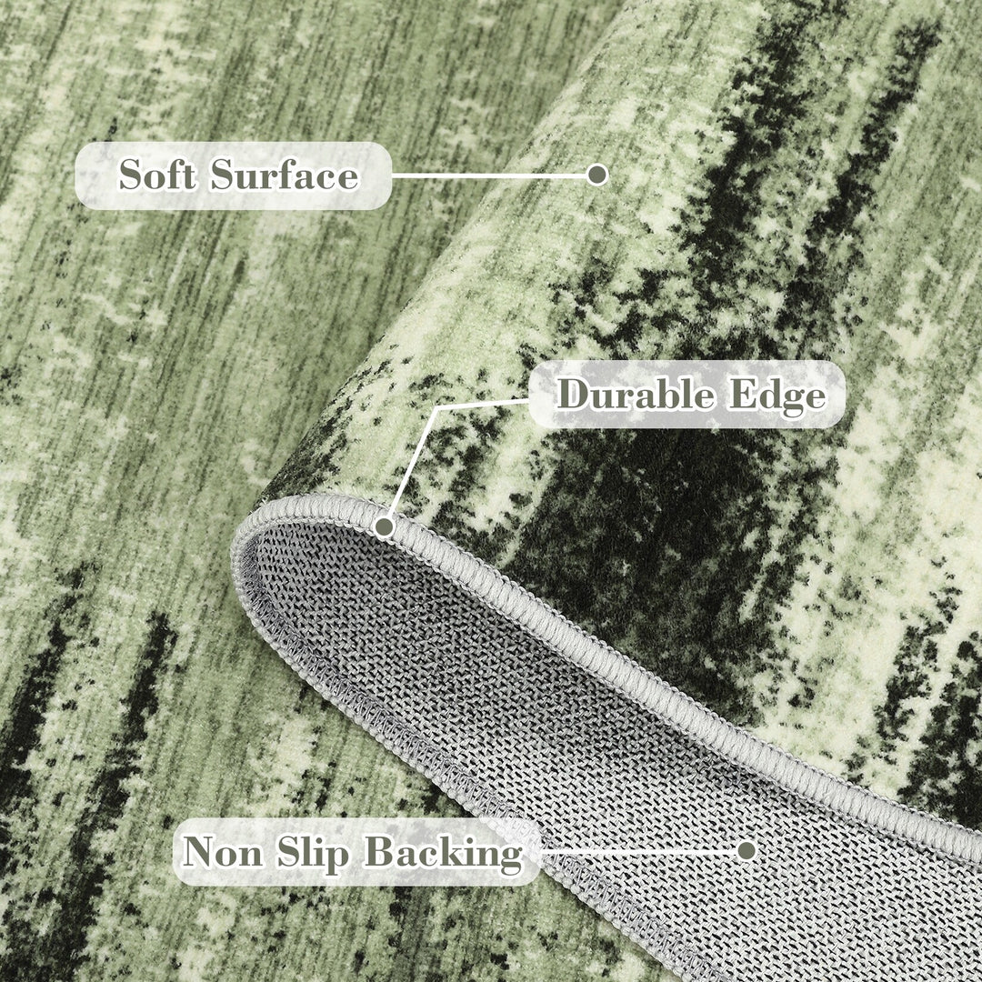 Washable Area Rugs for Living Room Modern Abstract Rug Non Slip Non Shedding Stain Resistant Carpet
