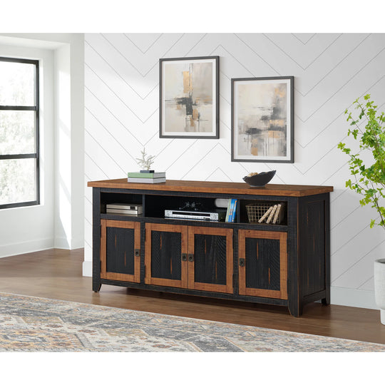 Nantucket 65-Inch Wide Solid Wood TV Stand with Storage