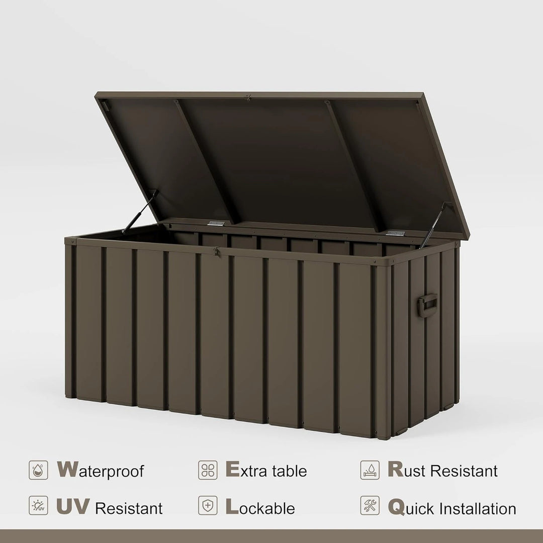 Outdoor Deck Box Waterproof Lockable Storage Box Container with Lid
