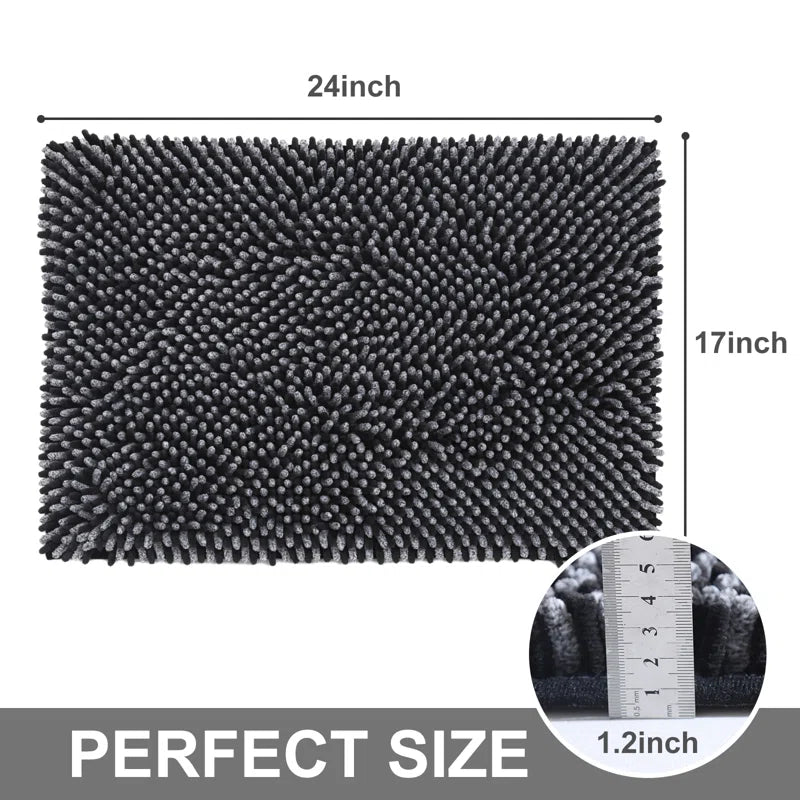 Radhika Chenille Non-Slip Bath Rug