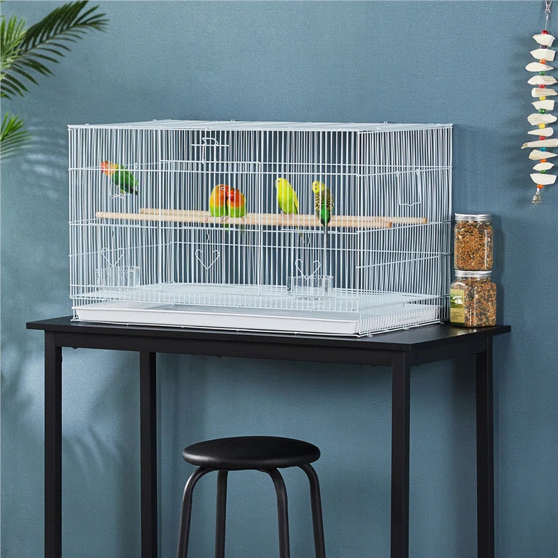 Taylorsville Iron Flat Top Table Top Bird Cage with Perch