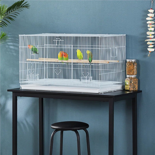 Taylorsville Iron Flat Top Table Top Bird Cage with Perch