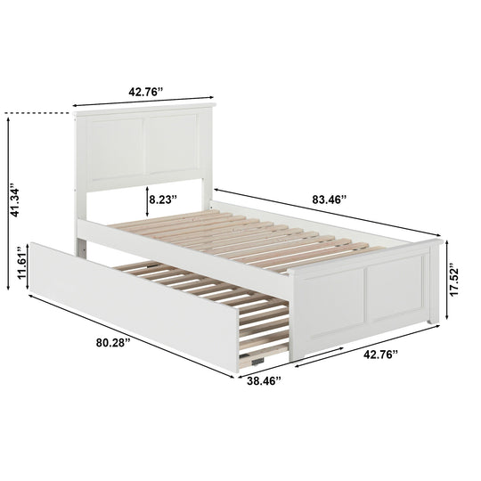 Madison Platform Bed with Matching Footboard & Trundle