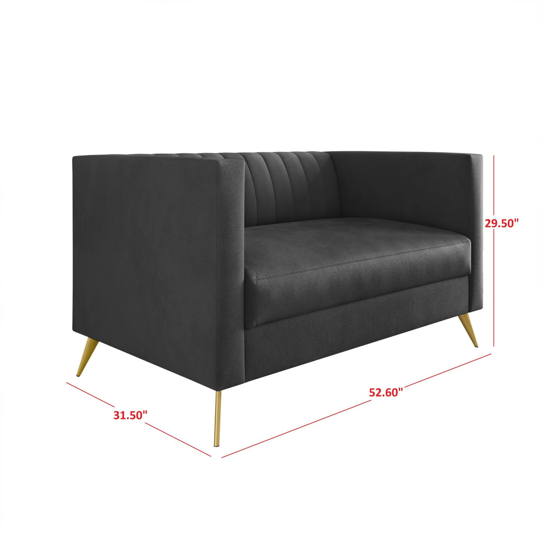 Clayfell Weiss Velvet Square Arm Chair/ Loveseat/ Sofa
