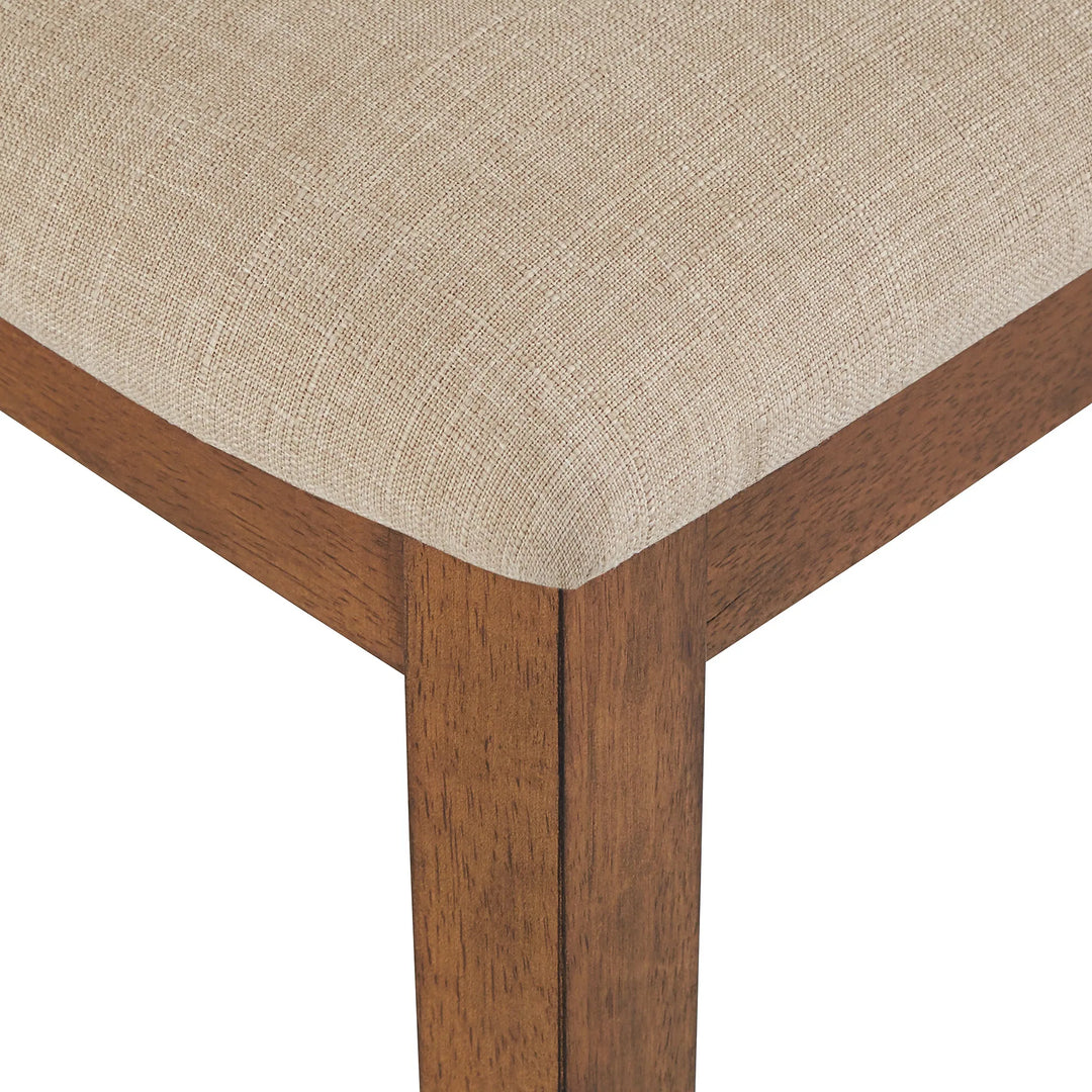 Eleanor Beige Linen Rattan Dining Chairs (Set of 2) by  Classic