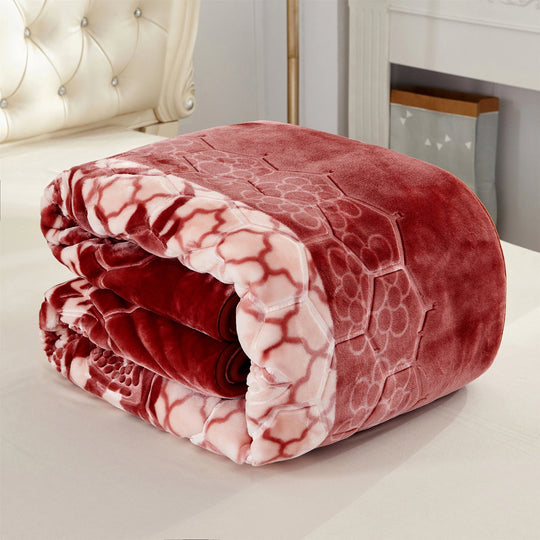 Heavy Korean Mink Fleece King Size Blanket, Christmas Gift for Parents