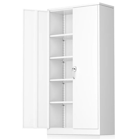 Metal Garage Storage Cabinets ( 72'' H X 36'' W X 18'' D ) with 4 Adjustable Shelves and Lockable Doors