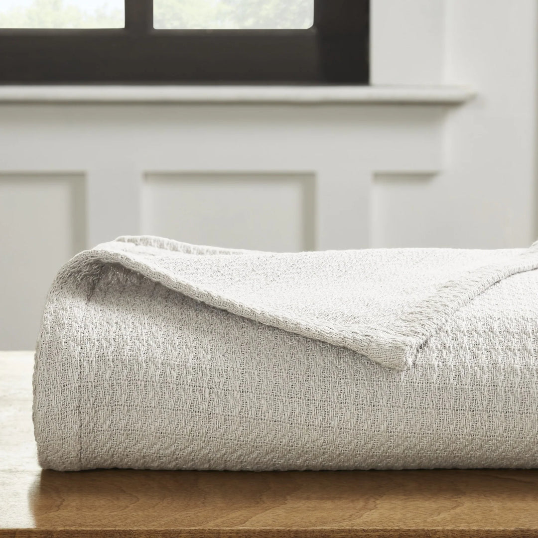 Waffle Weave Honeycomb Knit Soft Cotton Blanket