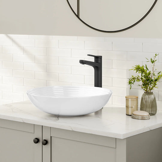 Indy Single Handle Vessel Bathroom Faucet with Pop up Drain