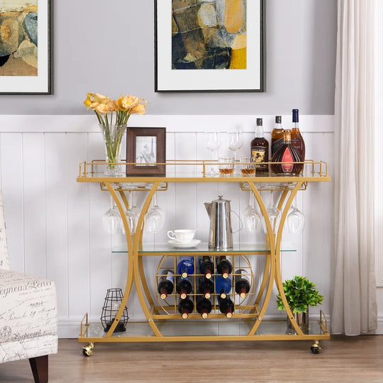 Forbin Metal Bar Cart