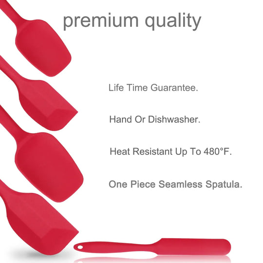 5Pcs Silicone Spatula Set Heat Resistant Non Stick Spatula