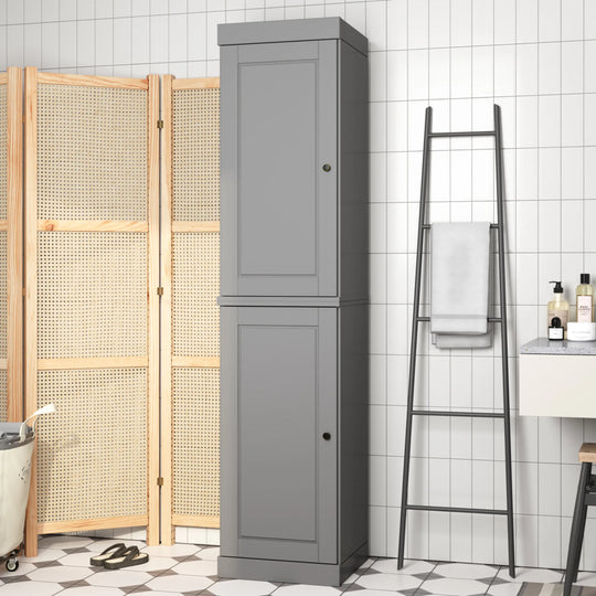 100% Solid Wood Bathroom Storage Cabinet, Adjustable Shelves, 16.5" Wide, 35.75" Tall
