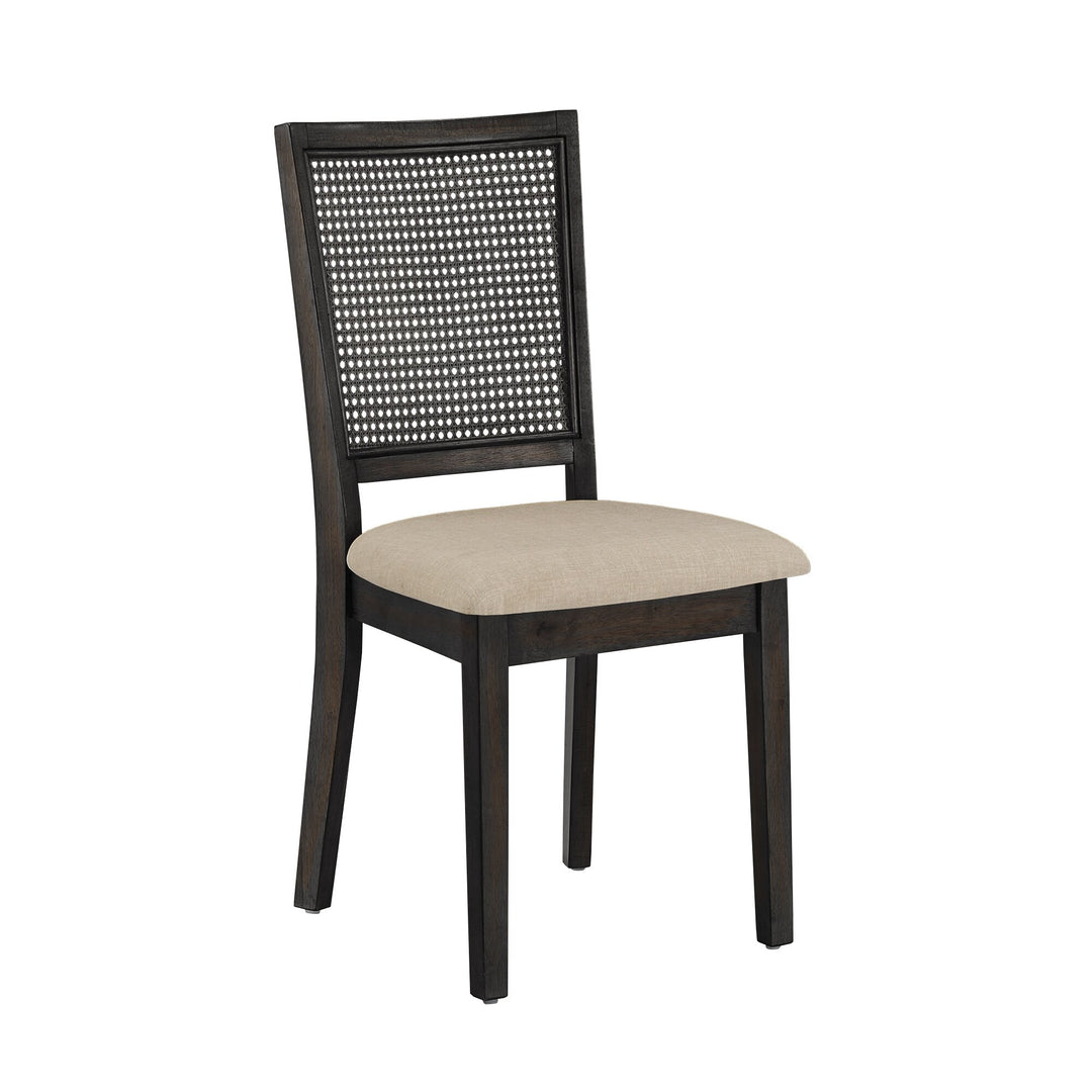 Eleanor Beige Linen Rattan Dining Chairs (Set of 2) by  Classic