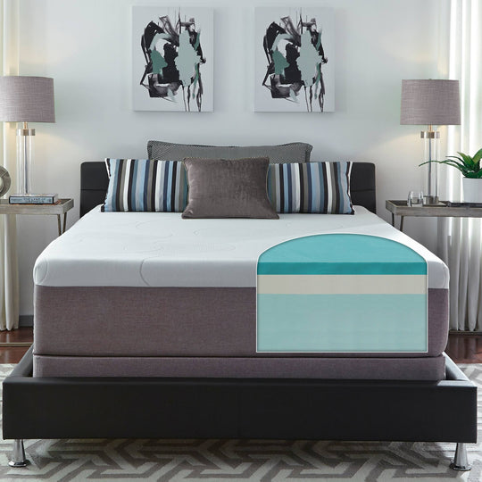 14-Inch Gel Memory Foam Choose Your Comfort Mattress - White