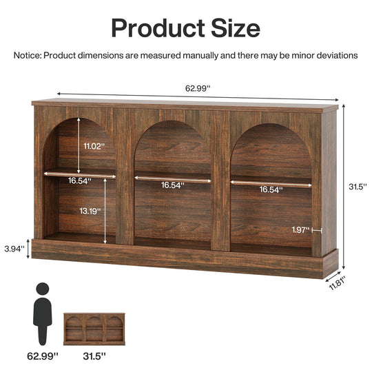 Farmhouse TV Stand for Tvs up to 65 Inches, Farmhouse Entertainment Center with Storage