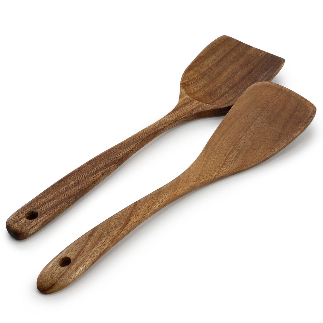 6 Piece Acacia Wood Cooking Utensil Set for Nonstick Cookware