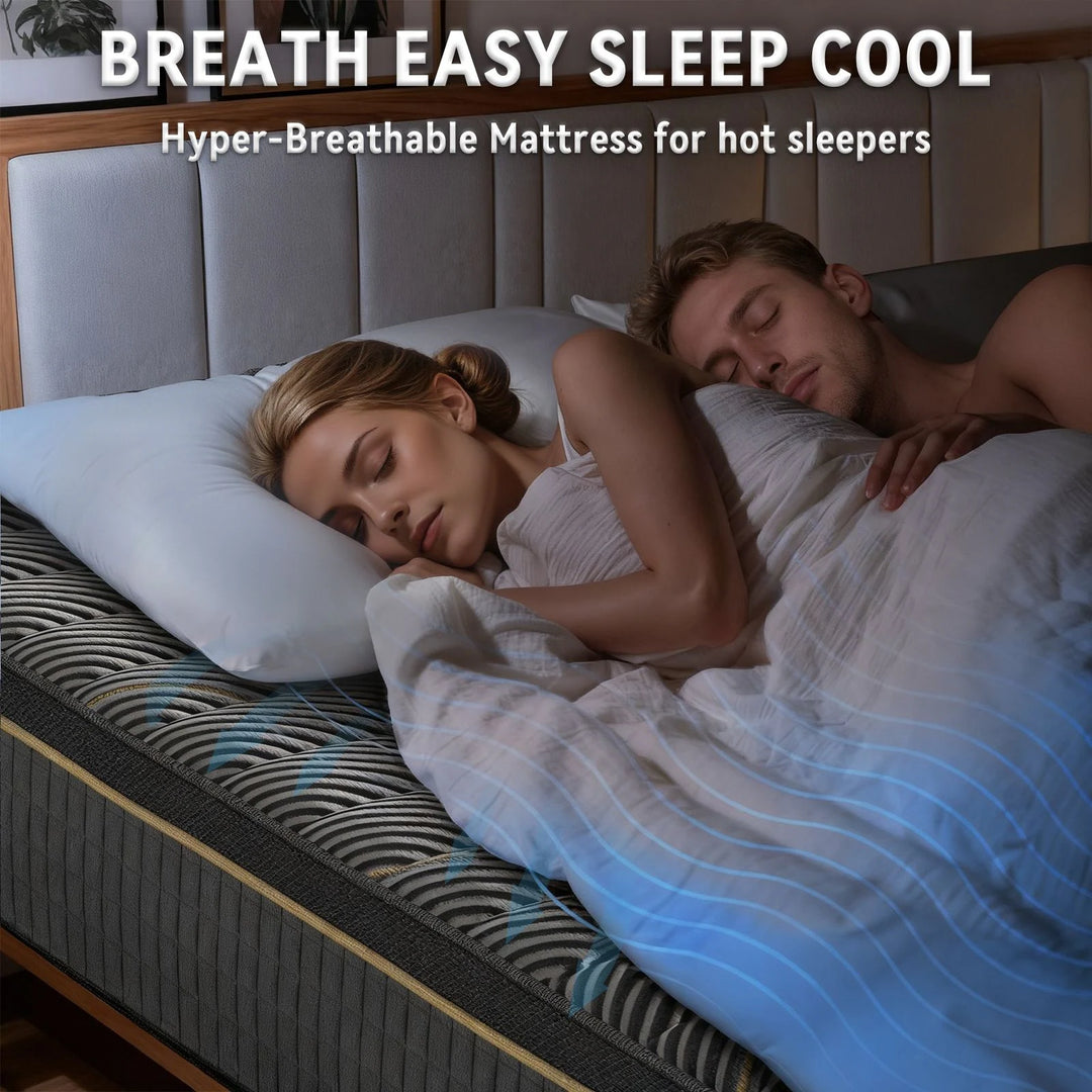 12-Inch Hybrid Mattress with Memory Foam Comfort & Individually Wrapped Coils