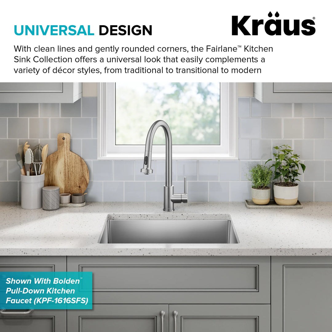 Fairlane Undermount 18 Gauge Stainless Steel Kitchen Sink