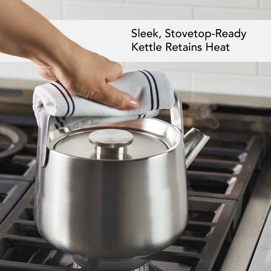 Kitchenaid Stainless Steel Whistling Induction Teakettle, 1.9 Quart, Brushed Stainless Steel