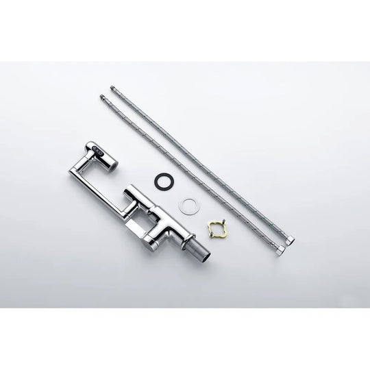 Rotatable Bathroom Faucet with Temperature Display in Fahrenheit (Batteries-Free), BF2204