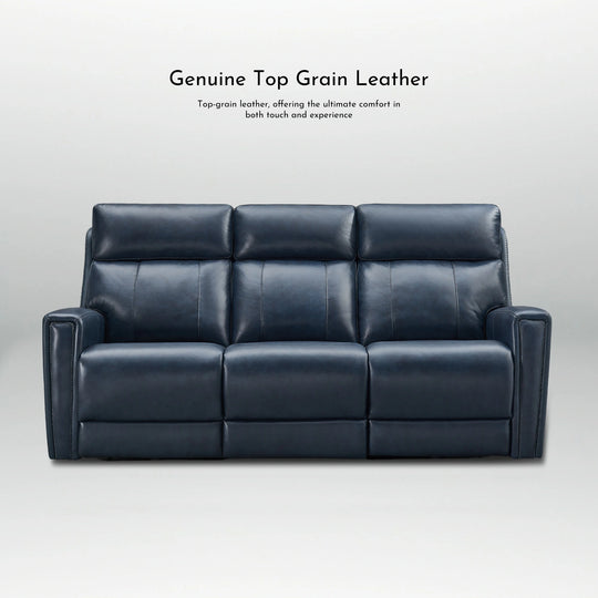 81.5'' Genuine Leather Zero Gravity Power Recliner Sofa with Power Headrest, USB&USB-C Port