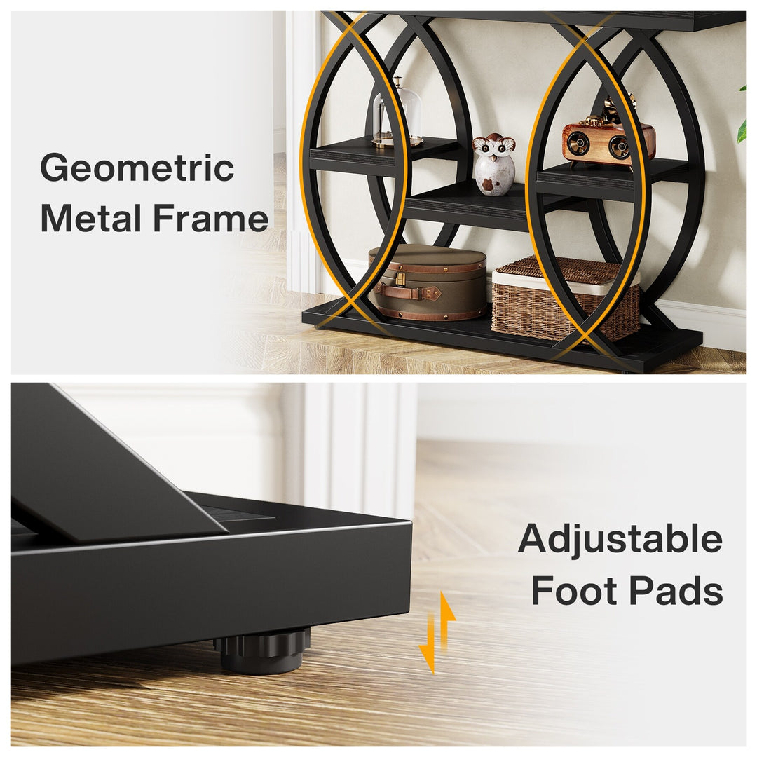 39.4" Console Table, 4-Tier Sofa Table Entryway Table for Small Spaces