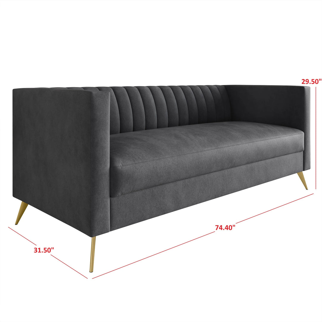 Clayfell Weiss Velvet Square Arm Chair/ Loveseat/ Sofa