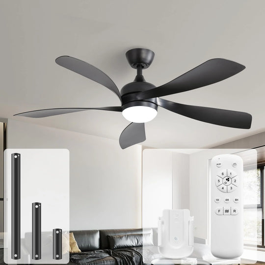 Sofucor 45/52 Inch Ceiling Fan with Remote & Lights Quiet DC Motor 5 Blade High CFM Modern Fan