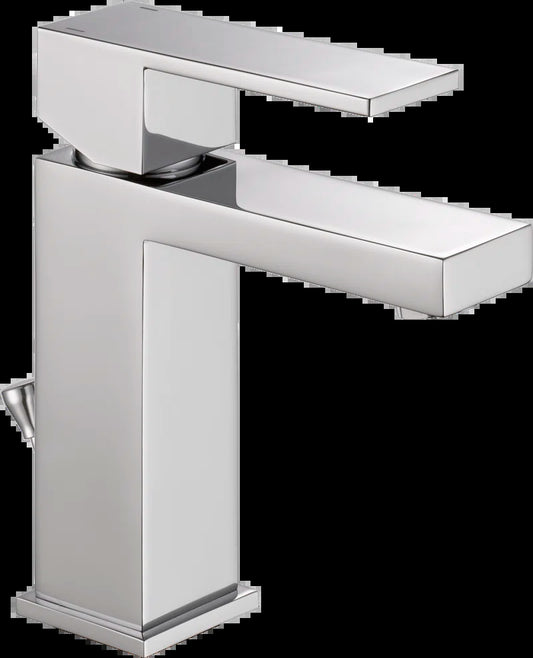 Modern Single Hole Bathroom Faucet with Drain Assembly, Single Handle Bathroom Sink Faucet