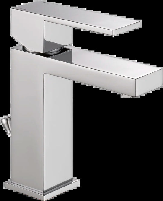 Modern Single Hole Bathroom Faucet with Drain Assembly, Single Handle Bathroom Sink Faucet