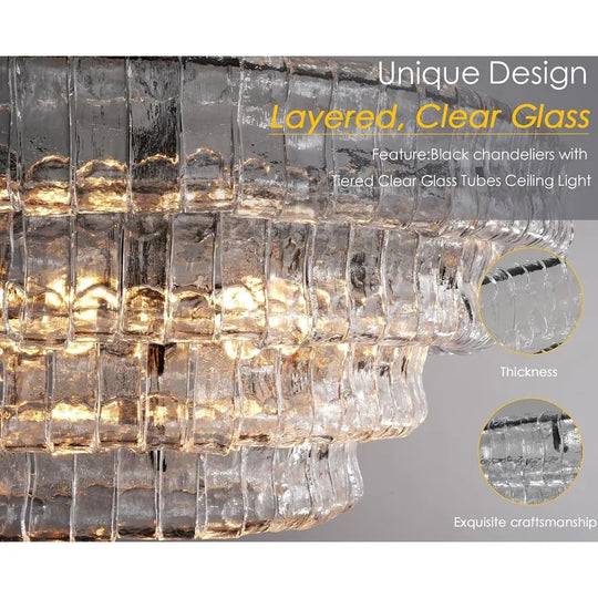 36In-67.4 In. 6-Lights Gold Crystal Drum Chandelier