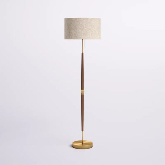 Salcido Electroplated Traditional Solid Wood Floor Lamp