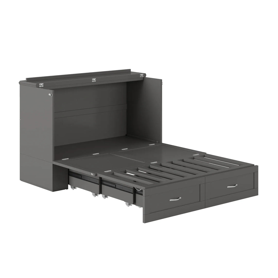 Hamilton Murphy Bed Chest with Mattress and Storage Drawer