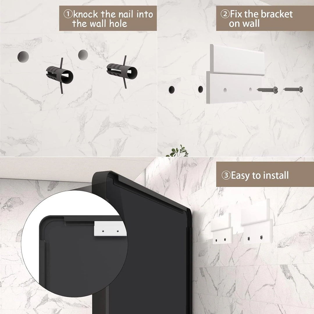 Aluminum Alloy Framed Tempered Glass Wall Decor Vanity Bathroom Mirror