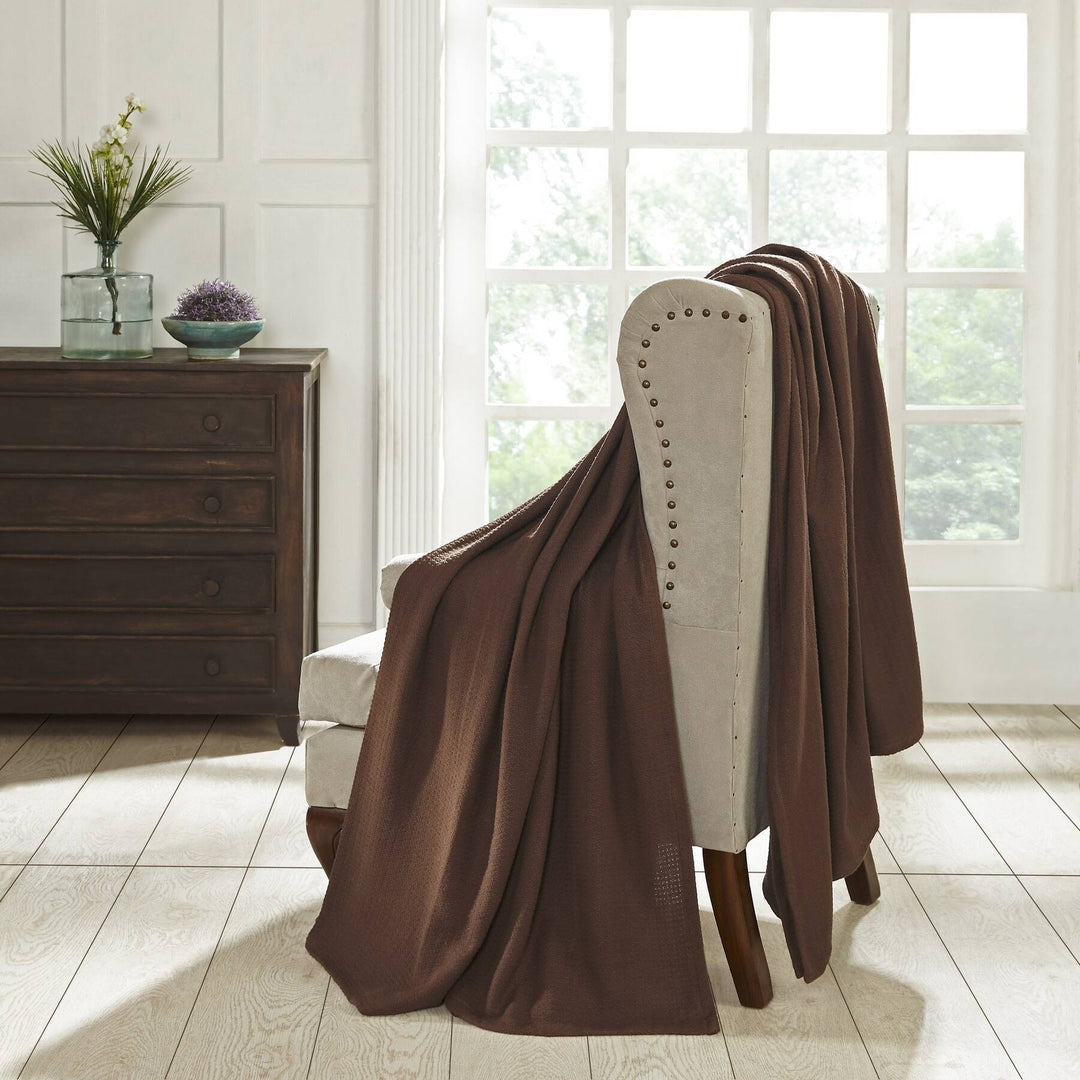Waffle Weave Honeycomb Knit Soft Cotton Blanket