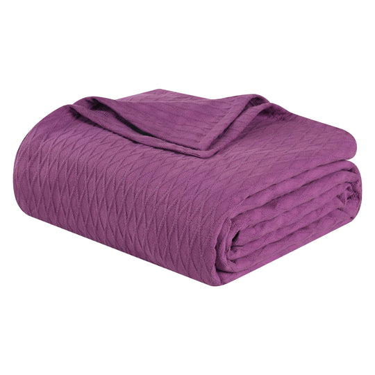 Diamond Weave All-Season Bedding Cotton Blanket