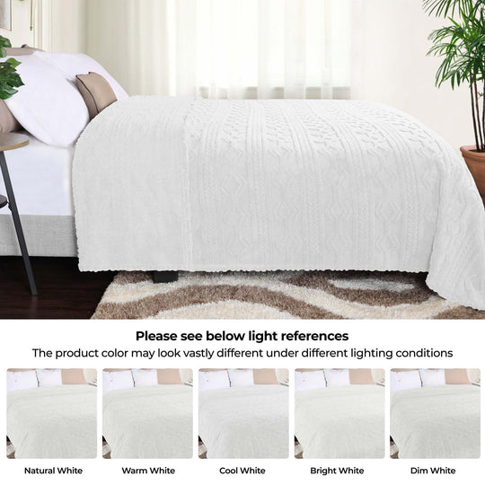 Arctic Boho Jacquard Plush Fluffy Fleece Blanket