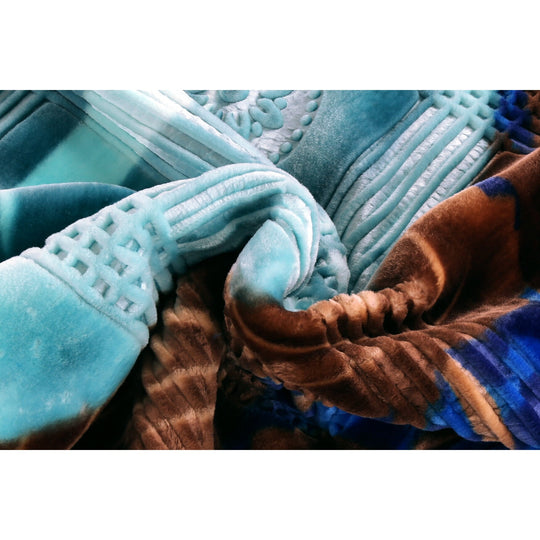 Empyrean Velvet 2 Ply Heavy Reversible Printed Raschel Blanket
