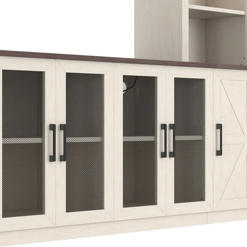 Wall Entertainment Center with Charging Station and USB Charging for Tvs