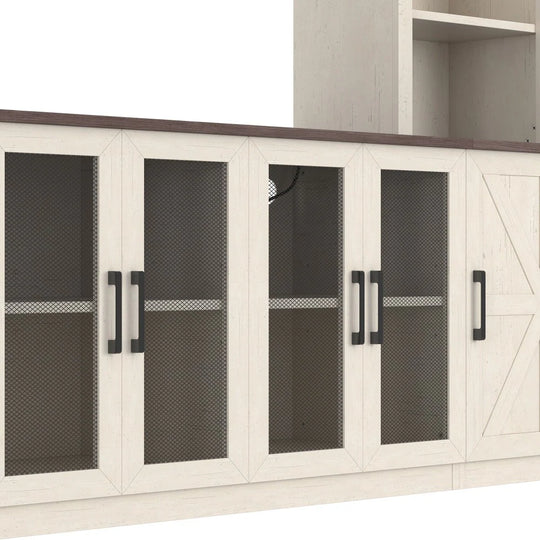 Wall Entertainment Center with Charging Station and USB Charging for Tvs