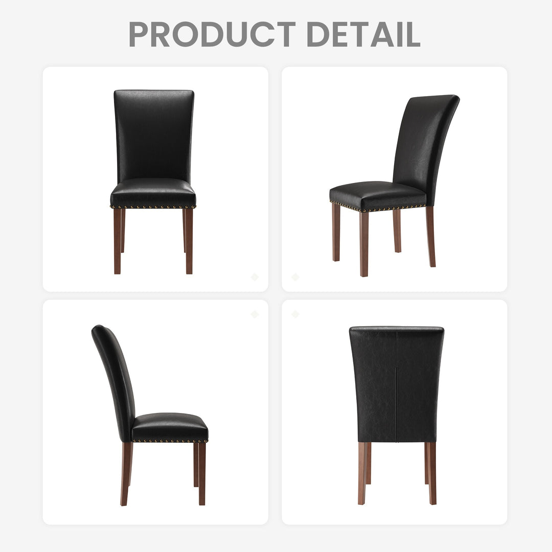 RENEWLINE Dining Chairs, Fabric with Nailhead Trim and Wood Legs