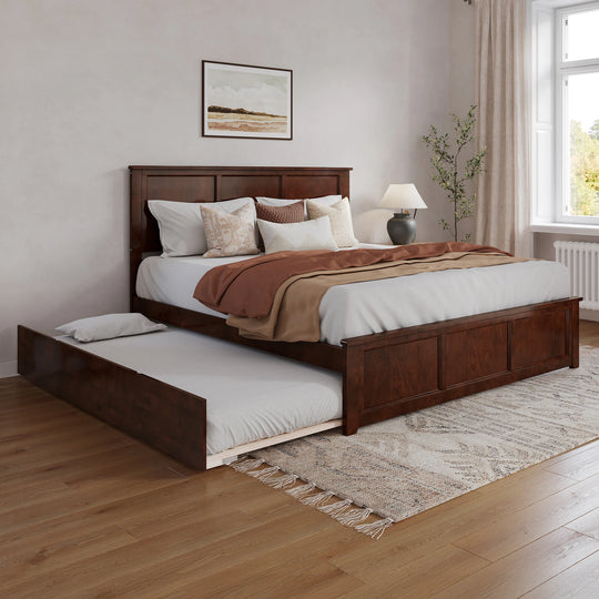 Madison Platform Bed with Matching Footboard & Trundle