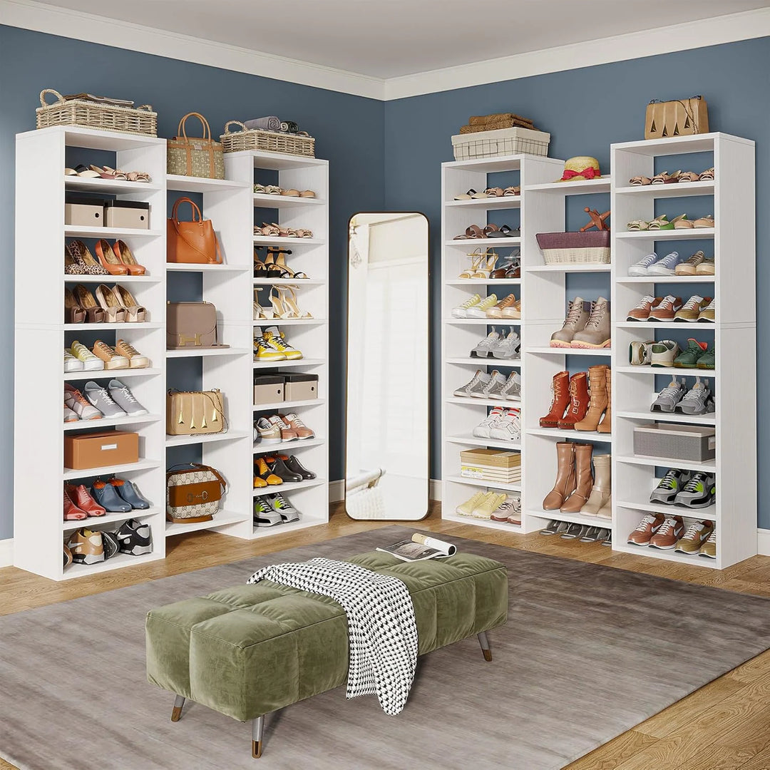 14-Tier Shoe Rack, 46 Pairs Freestanding Tall Entryway Shoe Organizer