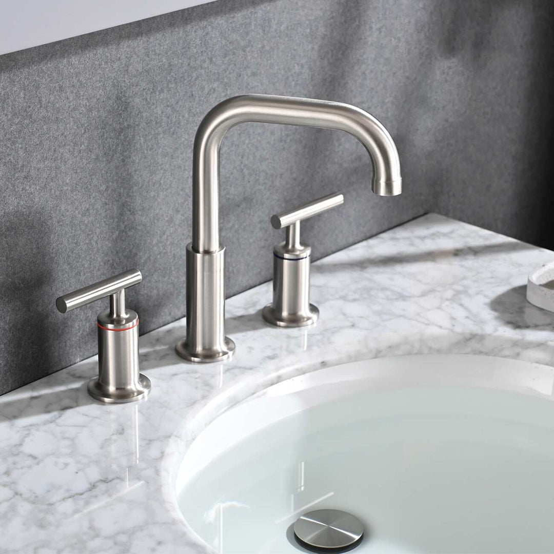 8 Inch Luxury Widespread Bathroom Sink Faucet with Pop-Up Drain