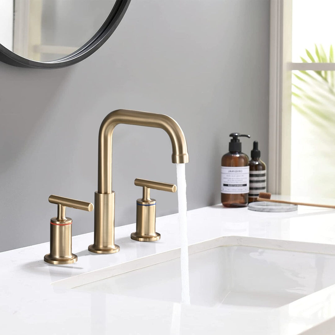 8 Inch Luxury Widespread Bathroom Sink Faucet with Pop-Up Drain