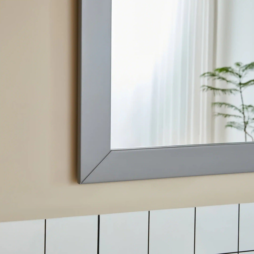 96-Inch Double Sink Bathroom Vanity Set with Engineered Marble Top and Free Mirror - 96 X 18.5 X 36 Inches