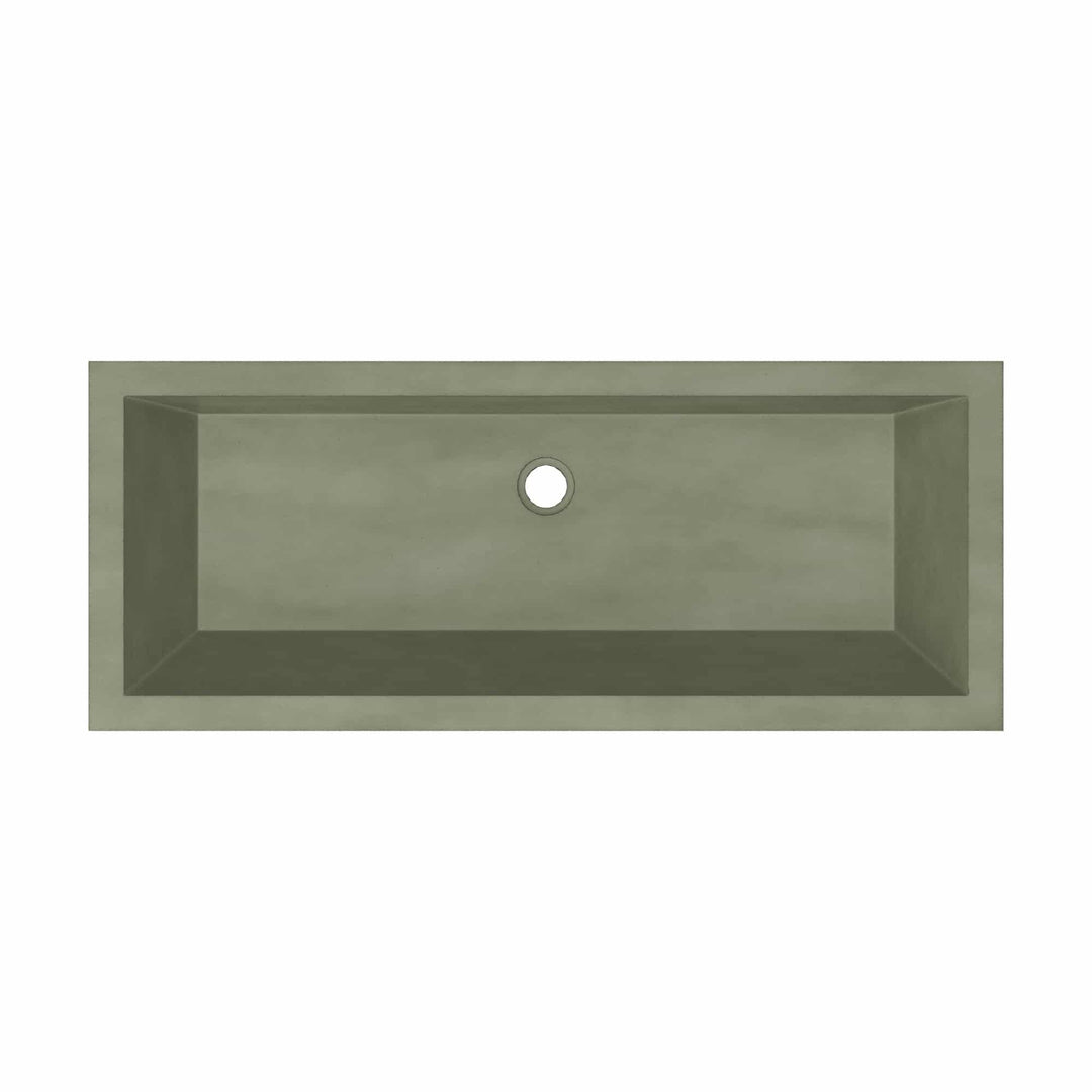 Arcata Nativestone Concrete Undermount Trough Bathroom Sink