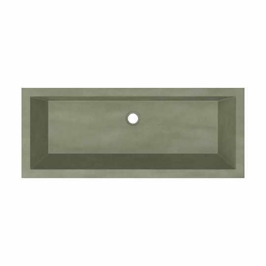 Arcata Nativestone Concrete Undermount Trough Bathroom Sink